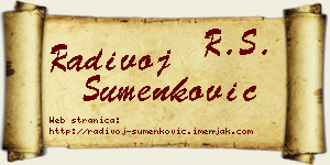 Radivoj Šumenković vizit kartica